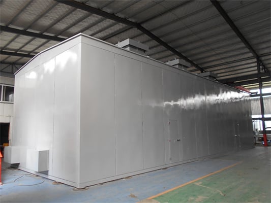 Large acoustic enclosure for steam turbine