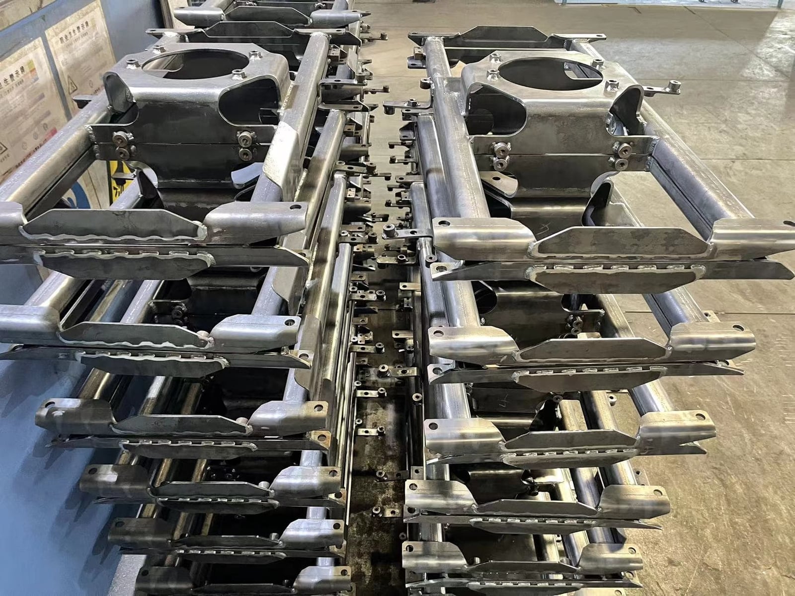 Large fabricated metal bracket